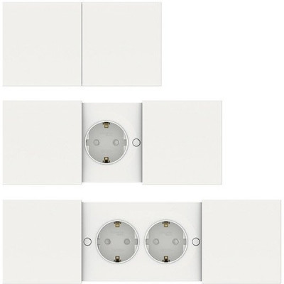 Розетка с/у 2x2P+Е 16A, IP20, со штор. сдвиж.крышки, Schneider Electric ATLASDESIGN [ATN000128] белы