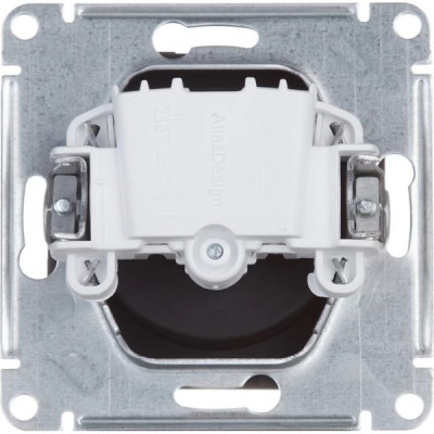 Розетка с/у 2P 16A, IP20, Schneider Electric ATLASDESIGN [ATN001041] карбон