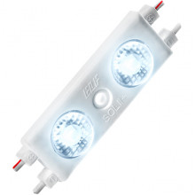 Модуль LED 2xSMD2835 линза 170°, 12В, 0.93W, 140Лм, 7500K, 48.5*17.7*9.5мм, через 250мм, ELF SOL+