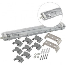 Светильник линейный для ламп 2xT8-LED  600мм, поликарбон., IP65, 655*103*65, ЭРА [SPP-101-0-002-060]