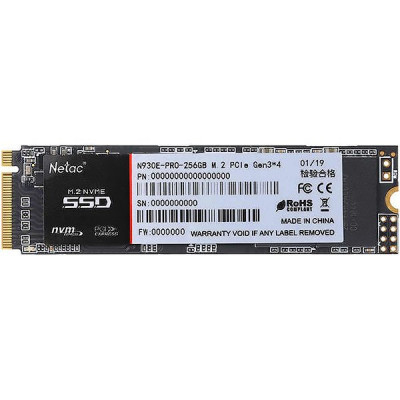 Накопитель SSD M.2 256Gb Netac N930E Pro, R2040/W1270, PCI-E 3.0 x4 [NT01N930E-256G-E4X]