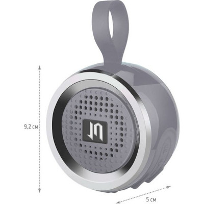 Колонка Jet.A, BT, MP3 microSD, USB, 5W, 500mAh, серая [PBS-20 Grey]