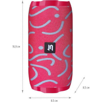 Колонка Jet.A, BT, MP3 microSD, USB, 10W, 1200mAh, красная [PBS-60 Red]