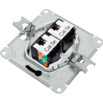 Розетка с/у компьютерная 2xRJ45, IP20, Schneider Electric Glossa [GSL000785KK] антрацит