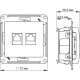 Розетка с/у компьютерная 2xRJ45, IP20, Schneider Electric Glossa [GSL000785KK] антрацит