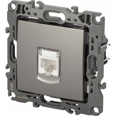 Розетка с/у компьютерная RJ45, ЭРА12 [12-3107-16][10] титан