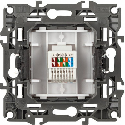 Розетка с/у компьютерная RJ45, ЭРА12 [12-3107-16][10] титан
