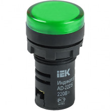 Лампа сигнальная AD22DS LED матрица d22мм 24В AC/DC, IEK [BLS10-ADDS-024-K06] зеленый