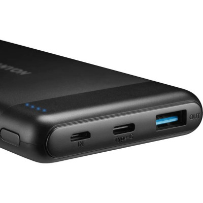 Внешняя батарея CANYON CNE-CPB1007B, батарея 10000 мАч, PD/QC3.0 18W, черная, 2xUSB