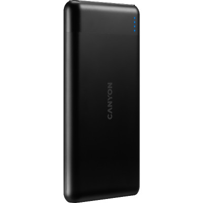 Внешняя батарея CANYON CNE-CPB1007B, батарея 10000 мАч, PD/QC3.0 18W, черная, 2xUSB
