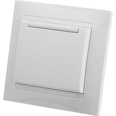 Розетка с/у 2P+E 16A, с крышкой, IP44, TDM Лама [SQ1815-0026] белая