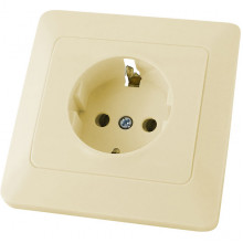 Розетка с/у 2P+E 16A, TDM Ильмень [SQ1823-0110] сл. кость