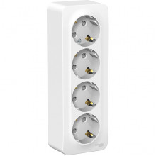 Розетка о/у 4x2P+E 16А, со шторками, изол.пл., Schneider Electric Blanca [BLNRA011411][4] белый