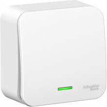 Выключатель о/у 1-кл 10А, с подсв., изол.пл., Schneider Electric Blanca [BLNVA101111] белый
