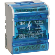 Шины на DIN-рейку в корпусе (кросс-модуль) 4х 7 3L+PEN, 100А, IEK [YND10-4-07-100]