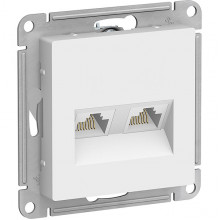 Розетка с/у компьютерная 2xRJ45, IP20, Schneider Electric ATLASDESIGN [ATN000185] белый [10]