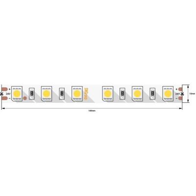 Лента LED 24В IP20 SMD5050  60/м, б/хол, 14.4Вт/м, 600Лм/м, 5м/ц.1м, 3М скотч, SWG [006319]