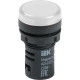 Лампа сигнальная AD22DS LED матрица d22мм 230В, IEK [BLS10-ADDS-230-K01] белый