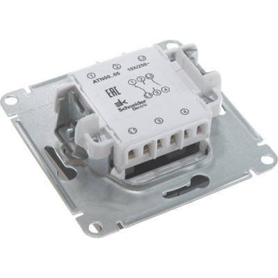 Переключатель с/у 2-кл 10A, IP20, Schneider Electric ATLASDESIGN [ATN001065] карбон