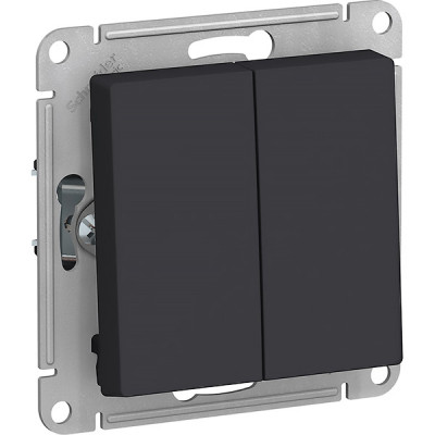 Переключатель с/у 2-кл 10A, IP20, Schneider Electric ATLASDESIGN [ATN001065] карбон