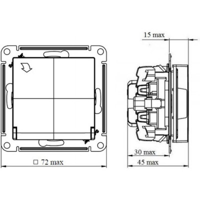 Розетка с/у 2P+E 16А, IP44, с крышкой/шторк, Schneider Electric ATLASDESIGN AQUA [ATN441046] карбон