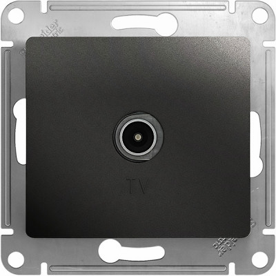 Розетка с/у TV, одиночная, 1дБ, Schneider Electric Glossa [GSL000791] антрацит
