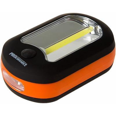 Фонарь автомобильный 3W COB + 3xLED, крепл. магнит/крюк, 3хААА, PROCONNECT pc-97 [75-0152] оранжевый