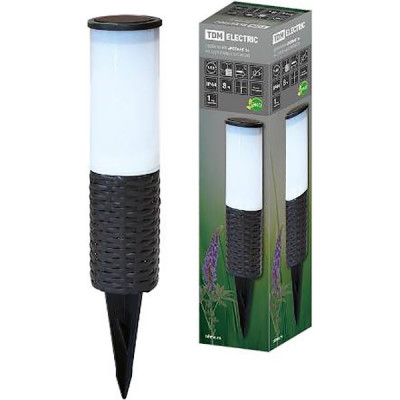 Светильник садовый LED, на солн. батарее, в грунт, 7х43cм, TDM СС 