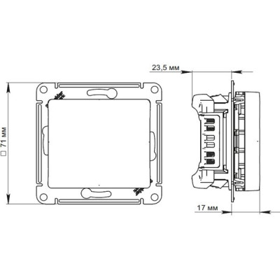 Выключатель с/у 1-кл 10А, IP20, Schneider Electric Glossa [GSL001211] платина