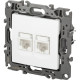 Розетка с/у компьютерная 2xRJ45, ЭРА12 [12-3108-01М][10] белый матовый