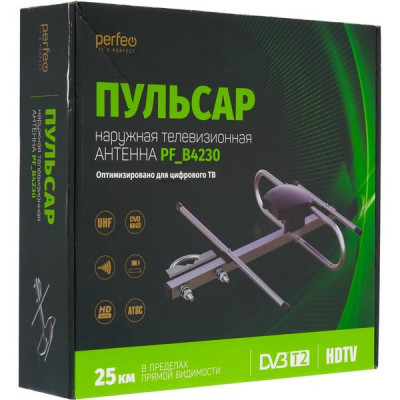Антенна Perfeo ПУЛЬСАР, активная, DVB-T2 [PF_B4230]