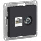 Розетка с/у TV+RJ45 5e, IP20, Schneider Electric ATLASDESIGN [ATN001089] карбон