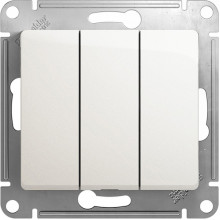 Выключатель с/у 3-кл 10А, Schneider Electric Glossa [GSL000631] перламутр