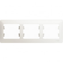 Рамка 3п, IP20, горизонтальная, Schneider Electric Glossa [GSL000603] перламутр