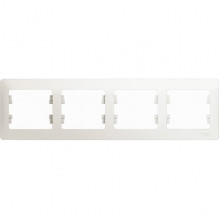 Рамка 4п, IP20, горизонтальная, Schneider Electric Glossa [GSL000604] перламутр