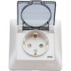 Розетка с/у 2P+E 16А, IP44 с крышкой/шторками, Schneider Electric Glossa [GSL000648] перламутр