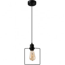 Светильник подвесной 1*E27*40W, металл, d200*780, планка, ЭС [18303L/1BK] черный