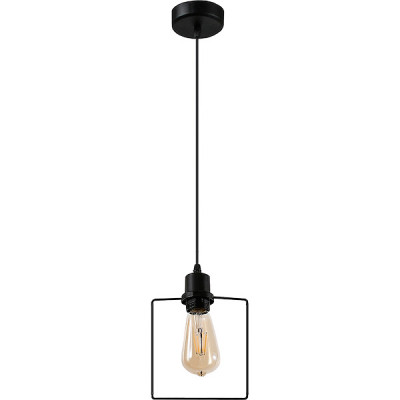 Светильник подвесной 1*E27*40W, металл, d200*780, планка, ЭС [18303L/1BK] черный