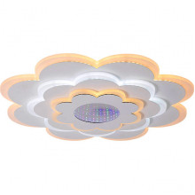 Люстра LED 128W, 3000-6000K, 16640Лм, ПДУ, акрил, d500*70, ЭС [50519/50WT] белый