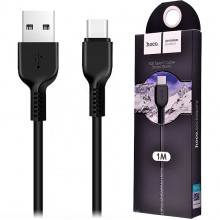 Кабель USB - Type-C, 1.0м, 3А, Hoco X20 Flash, ПВХ, черный [HC-68846]