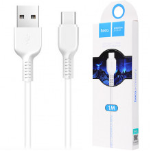Кабель USB - Type-C, 1.0м, 3А, Hoco X20 Flash, ПВХ, белый [HC-68853]
