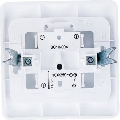 Переключатель с/у 1-кл 10А, Schneider Этюд [BC10-004B], белый