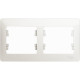 Рамка 2п, IP20, горизонтальная, Schneider Electric Glossa [GSL000602] перламутр