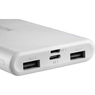 Внешняя батарея CANYON CNE-CPB1008W, батарея 10000 мАч, белая, 2xUSB 