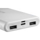Внешняя батарея CANYON CNE-CPB1008W, батарея 10000 мАч, белая, 2xUSB 