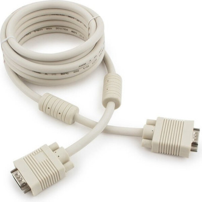 Кабель VGA 15M/15M 10,0м Premium тройной экран, феррит.кольца Cablexpert [CC-PPVGA-10M]