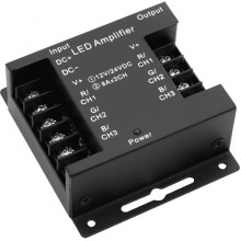 Усилитель RGB 12/24В MAX 24А [AMP-RGB-24A-BL]