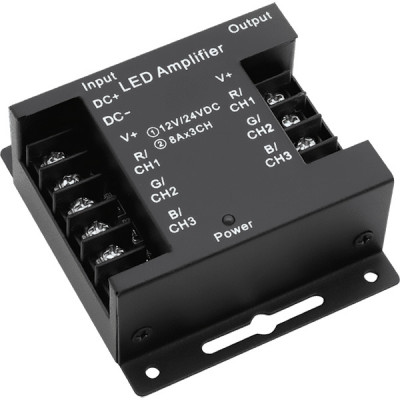 Усилитель RGB 12/24В MAX 24А [AMP-RGB-24A-BL]