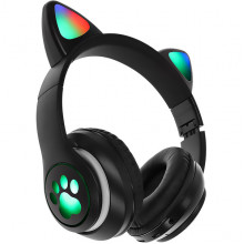 Гарнитура YIWU YOUDA STN-28 модель Кошки W-32, беспроводная, BT 5.0, AUX, microSD, MP3,черн[7348412]