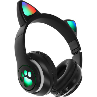 Гарнитура YIWU YOUDA STN-28 модель Кошки W-32, беспроводная, BT 5.0, AUX, microSD, MP3,черн[7348412]